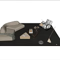 Antique sofa combination 3d model