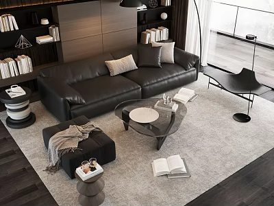 Italian Light Luxury Home Living Room 3d model