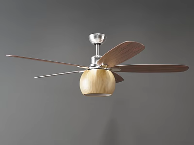 American ceiling fan lamp chandelier 3d model
