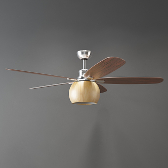 American ceiling fan lamp chandelier 3d model