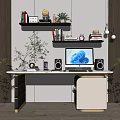 Modern Desk Writing Desk 3d model