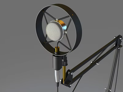 Modern Headphone Speaker System With Adjustable Stand And Professional Sound Quality 3d model