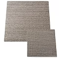 Square Rugs in Beige and Gray Woven Design for Modern Home Decor 3d model