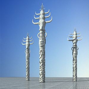 Modern Column Teng Pillar 3d model