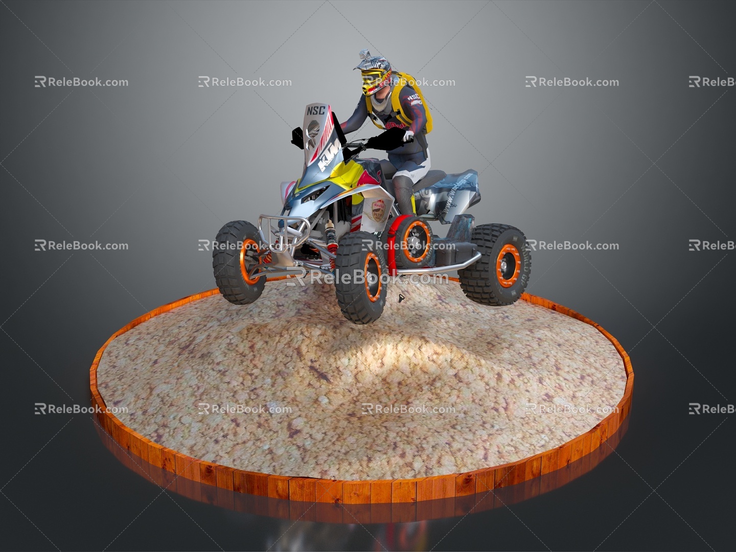 All Terrain Vehicle Toy Car Four-wheeler Beach Car Four-wheel Motorcycle Mountain Bike Off-road Mountain Bike 3d model