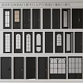 Black Interior Doors With Various Designs And Window Panels For Home