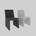 Modern Upholstered Single Chair In Gray And White With Sleek Minimalist Frame Design