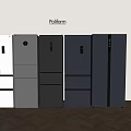 Poliform Stylish Refrigerators and Freezers with White and Gray Various Designs on