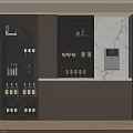 Modern Wine Cabinet With Glass Doors Wooden Cabinets Wine Bottles And Glasses