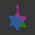 Copper Colored Star of David Pendant With Intricate Patterns For Daily Decorative Use