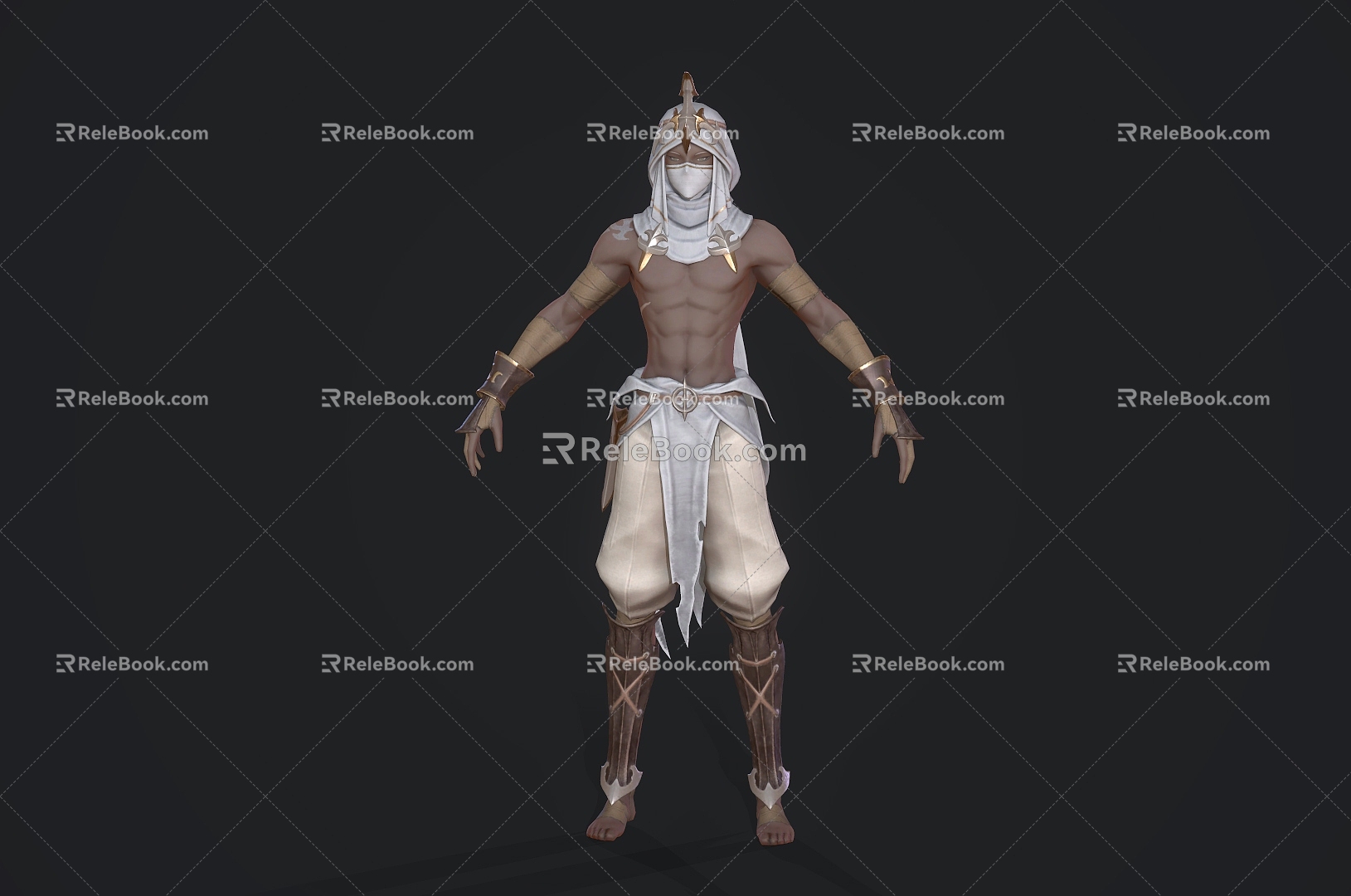 Indian man game character anime character model