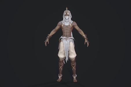 Indian man game character anime character 3d model