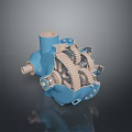 High Performance Tire Internal Structure Design With Blue Gear Components And Mechanical Parts