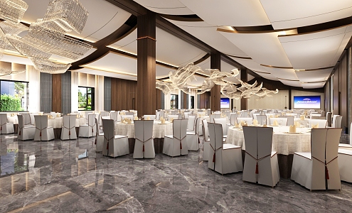 Hotel Ballroom 3d model