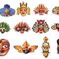 Traditional Masks 3d model