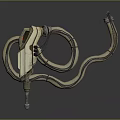 Flexible Hose Handheld Industrial Equipment With Metallic Components And Curved Tubing