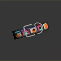 Colorful Woven Pet Collar With Geometric Patterns And Silver Metal Buckle Design