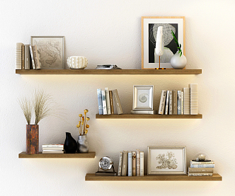 Modern Wall Shelf Decorative Shelf 3d model