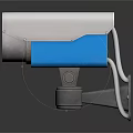 Projection Monitoring Surveillance Camera With Silver Blue Casing Durable Design And Adjustable Mount