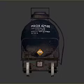 PROCOR Rusted Dark Colored Tanker Rail Car With Ladder And Platform