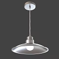 Modern Hanging Pendant Light With Metal Round Shade And Illuminated Design