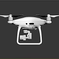 White Quadcopter Drone With Built In Camera For Aerial Photography And Remote Control