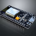 Advanced Microcontroller Development Board With Integrated Chip Connector And Circuit Pins