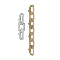 Shiny Metal Chains in Silver and Gold Finish for Decorative Applications