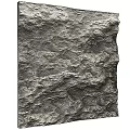 Gray Natural Stone Background Wall With Rough Surface Texture And Three Panel
