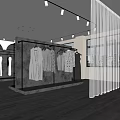 Modern Bridal Shop Interior Featuring Wedding Dresses On Display Racks With Lighting And Wooden Floors