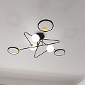 Chandelier Living Room Ceiling Bedroom Chandelier Light Ball Lamp Spherical Lamp Lamps 3d model