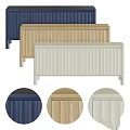 Light Wood Minimalist Modern Storage Cabinets With Vertical Slats Design