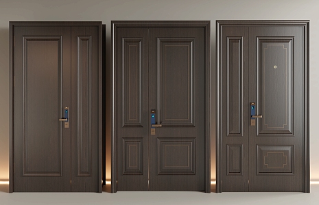 American security door entry door 3d model