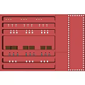Elegant Pink Display Shelves With LED Strip Lights And Organized Products