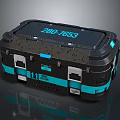 Durable Black And Teal Toolbox With Serial Number 280 7653 And Sturdy Design