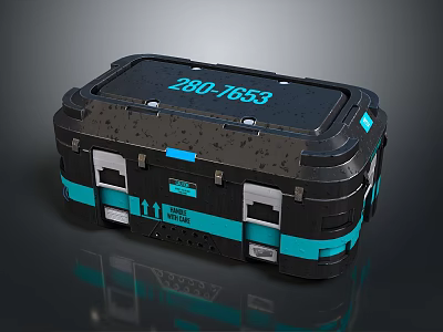 Modern Science Fiction Box Science Fiction Box Military Box Password Box 3d model