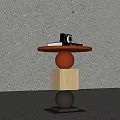 Modern side-several round side-several 3d model