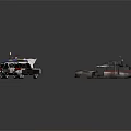 Vintage Black Sedan Retro Hearse And Emergency Vehicle With Open Rear