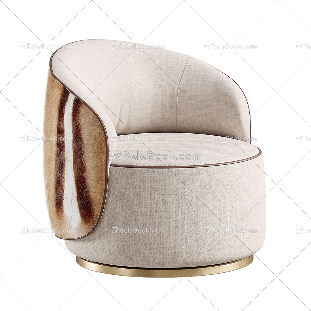 Modern Single Sofa Leisure Chair 3d model