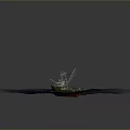 Floating Offshore Drilling Platform in Blue Sea With Industrial Structures and Distant Vessels