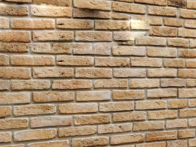 Natural Textured Brick Wall Surface With Light Brown Tones And Rustic Appeal 3d model
