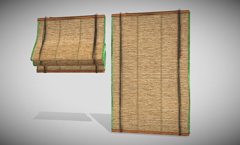 Modern Bamboo Curtain 3d model