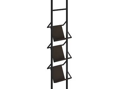 Black Metal Display Shelving Unit With Multiple Tiered Shelves For Modern Storage 3d model