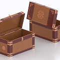 Chinese Wooden Box Storage Box Storage Box Item Box 3d model