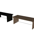 Maurice dining table solid wood dining table 3d model