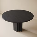 Modern round dining table 3d model