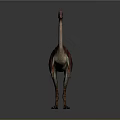 Vibrant Long Neck Dinosaur With Red And Green Coloration Standing On Gray Background