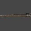 Ancient Wooden Crossbow With Greek Style Meander Pattern On Background