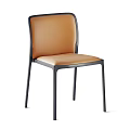 Modern Dining Chairs With Leather Seats Metal Frames And Beige Brown Upholstery Designs