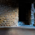 Ancient Stone Walls In Historic Interior Space With Stone Floor 3d model